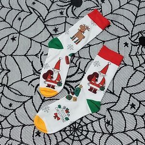 Santa, Reindeer, Christmas Socks Size One Size
